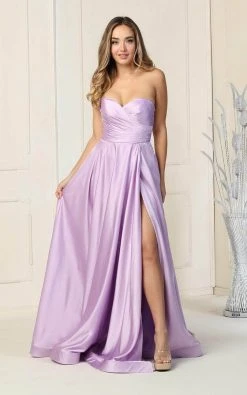 May Queen - MQ1846 Strapless Sweetheart Neck Prom Dress - 1 Pc Lilac In Size 10 Available Formal Gowns