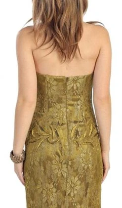 May Queen - MQ540 Strapless Sequined Lace Applique Dress 21 May Queen - MQ540 Strapless Sequined Lace Applique Dress