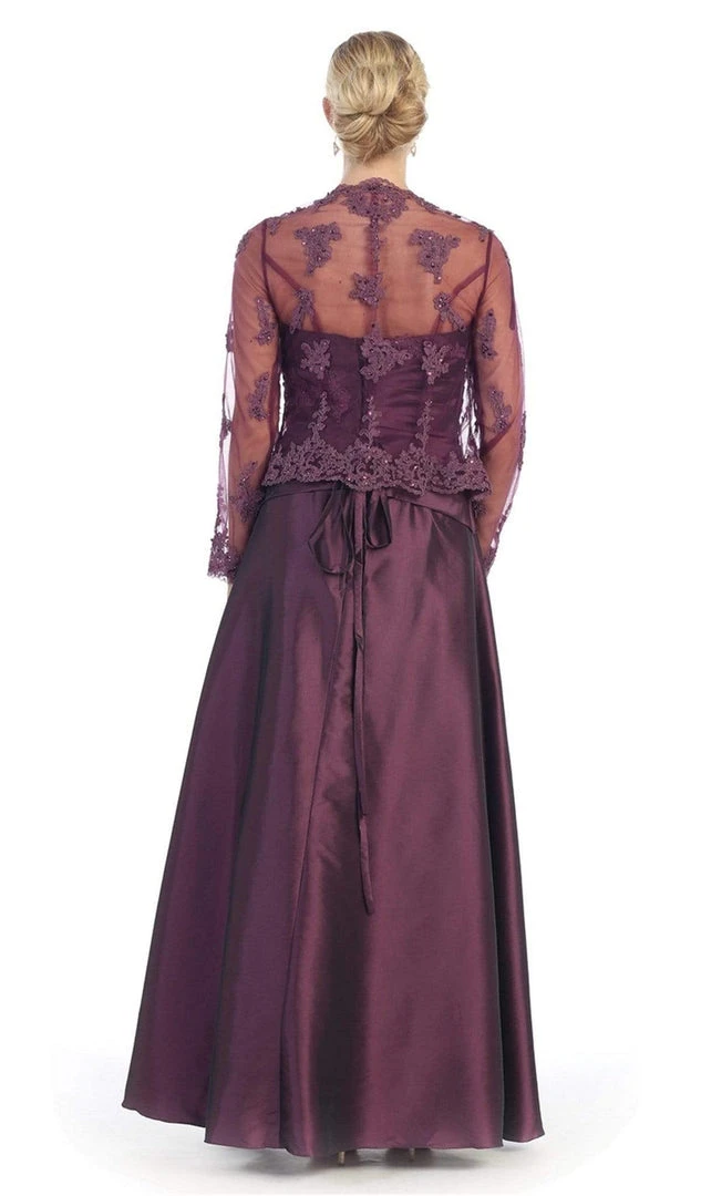 May Queen - MQ731 Appliqued Pleat Ornate Mother Of The Bride Formal Gowns 7 May Queen - MQ731 Appliqued Pleat Ornate Mother Of The Bride Formal Gowns