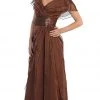 Formal Gowns May Queen - MQ831 Tiered Chiffon Surplice V-Neck Formal Dress