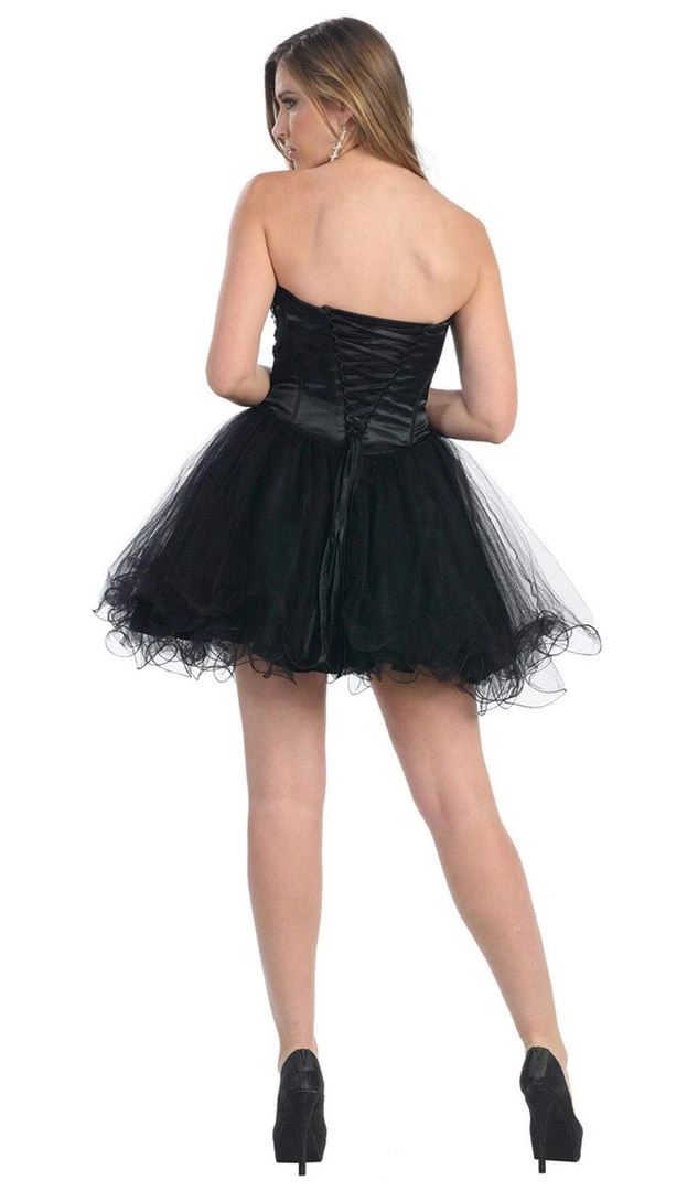 Cocktail Dresses May Queen - MQ873 Strapless Sweetheart Corset Cocktail Dress 5 Cocktail Dresses May Queen - MQ873 Strapless Sweetheart Corset Cocktail Dress