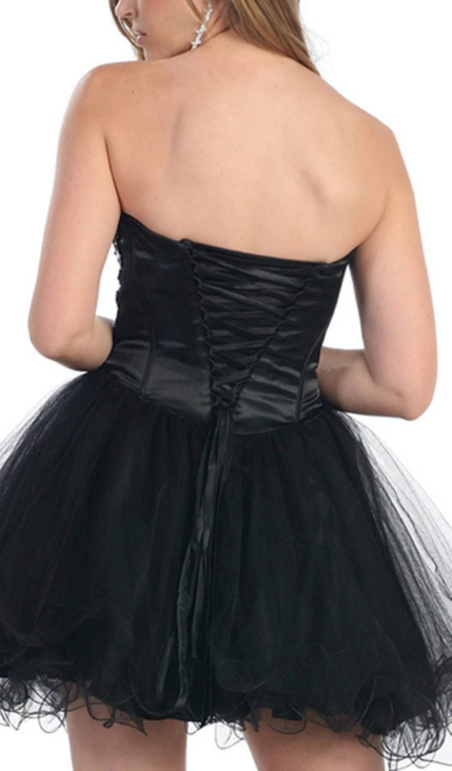 Cocktail Dresses May Queen - MQ873 Strapless Sweetheart Corset Cocktail Dress 6 Cocktail Dresses May Queen - MQ873 Strapless Sweetheart Corset Cocktail Dress
