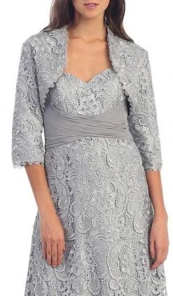 Formal Gowns May Queen - MQ888 Baroque Lace Sweetheart Evening Dress With Bolero