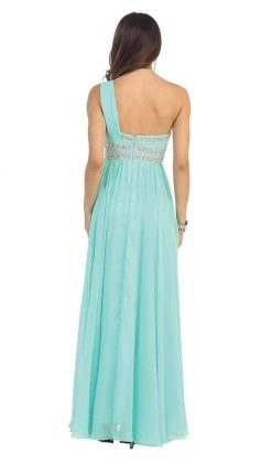 May Queen - One Shoulder Strap Bejeweled Chiffon Dress MQ748 Formal Gowns 33 May Queen - One Shoulder Strap Bejeweled Chiffon Dress MQ748 Formal Gowns