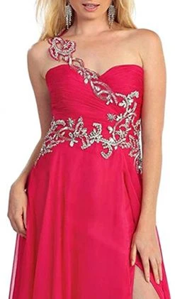 May Queen - One Shoulder Strap Sequined Formal Dress With High Front Slit Formal Gowns 16 May Queen - One Shoulder Strap Sequined Formal Dress With High Front Slit Formal Gowns