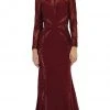 May Queen - Paneled Sheer Lace Sheath Long Evening Gown 2 May Queen - Paneled Sheer Lace Sheath Long Evening Gown