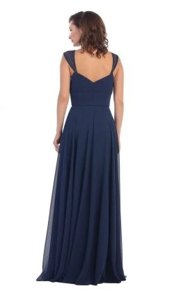 May Queen - Pleated Bodice A-Line Dress MQ1275 - 1 Pc Black In Size 14 Available Formal Gowns