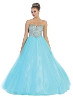 May Queen - Rhinestone Embellished Quinceanera Ballgown Formal Gowns