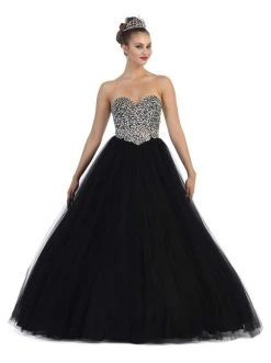 May Queen - Rhinestone Embellished Quinceanera Ballgown Formal Gowns