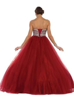 May Queen - Rhinestone Embellished Quinceanera Ballgown Formal Gowns