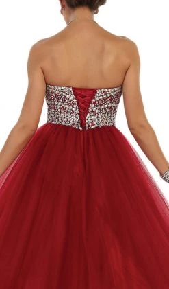 May Queen - Rhinestone Embellished Quinceanera Ballgown Formal Gowns
