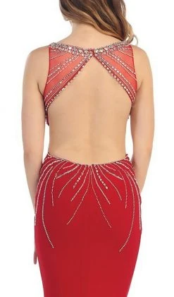 May Queen - RQ-7334 Bejeweled Scoop Sheath Evening Dress 11 May Queen - RQ-7334 Bejeweled Scoop Sheath Evening Dress