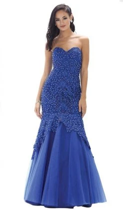 Formal Gowns May Queen - RQ-7445 Embroidered Sweetheart Mermaid Evening Dress