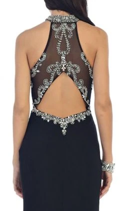 Formal Gowns May Queen - RQ7423 Embellished Long High Neck Dress 11 Formal Gowns May Queen - RQ7423 Embellished Long High Neck Dress