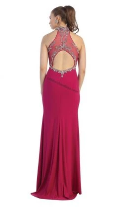 Formal Gowns May Queen - RQ7423 Embellished Long High Neck Dress 13 Formal Gowns May Queen - RQ7423 Embellished Long High Neck Dress