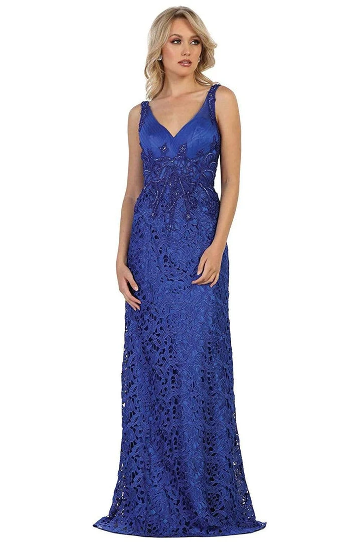 May Queen - RQ7470 Bedazzled V-neck Sheath Evening Dress Formal Gowns 10 May Queen - RQ7470 Bedazzled V-neck Sheath Evening Dress Formal Gowns