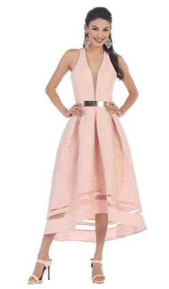 May Queen - RQ7474 Halter Neck High Low Satin Formal Gown Formal Gowns 11 May Queen - RQ7474 Halter Neck High Low Satin Formal Gown Formal Gowns