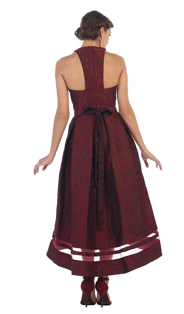 May Queen - RQ7474 Halter Neck High Low Satin Formal Gown Formal Gowns 9 May Queen - RQ7474 Halter Neck High Low Satin Formal Gown Formal Gowns