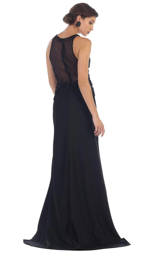 May Queen - RQ7475 Sleeveless Embellished Jersey Evening Gown Formal Gowns 4 May Queen - RQ7475 Sleeveless Embellished Jersey Evening Gown Formal Gowns