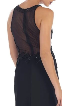 May Queen - RQ7475 Sleeveless Embellished Jersey Evening Gown Formal Gowns 13 May Queen - RQ7475 Sleeveless Embellished Jersey Evening Gown Formal Gowns