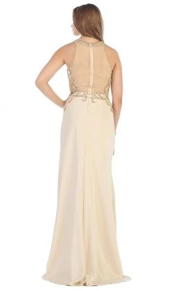 May Queen - RQ7475 Sleeveless Embellished Jersey Evening Gown Formal Gowns 17 May Queen - RQ7475 Sleeveless Embellished Jersey Evening Gown Formal Gowns