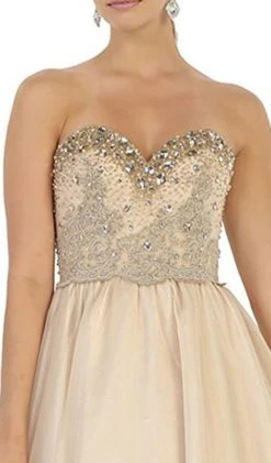 Cocktail Dresses May Queen - RQ7476 Sparkling Embroidered Sweetheart Cocktail Dress