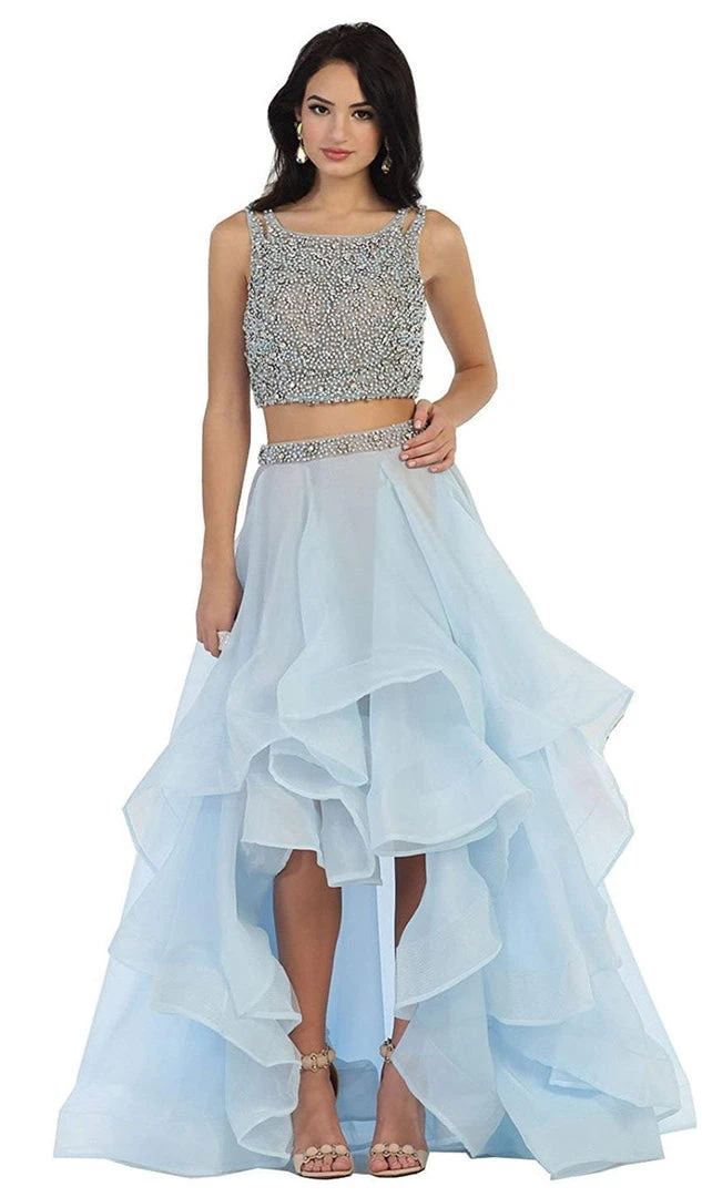 May Queen - RQ7486 Two Piece Bateau A-line Prom Dress 9 May Queen - RQ7486 Two Piece Bateau A-line Prom Dress