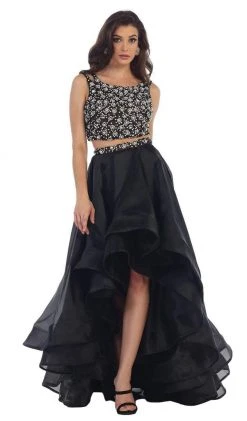 May Queen - RQ7486 Two Piece Bateau A-line Prom Dress 14 May Queen - RQ7486 Two Piece Bateau A-line Prom Dress
