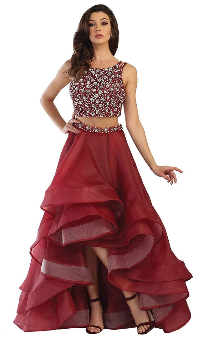 May Queen - RQ7486 Two Piece Bateau A-line Prom Dress 5 May Queen - RQ7486 Two Piece Bateau A-line Prom Dress