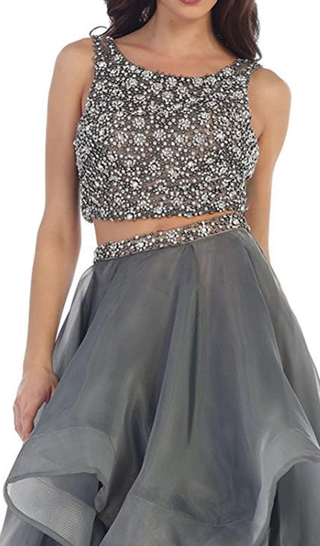 May Queen - RQ7486 Two Piece Bateau A-line Prom Dress 4 May Queen - RQ7486 Two Piece Bateau A-line Prom Dress