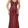 Formal Gowns May Queen - RQ7511 Sleeveless Embellished Mesh Evening Gown 2 Formal Gowns May Queen - RQ7511 Sleeveless Embellished Mesh Evening Gown