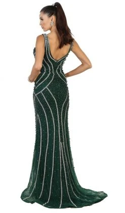 Formal Gowns May Queen - RQ7511 Sleeveless Embellished Mesh Evening Gown 13 Formal Gowns May Queen - RQ7511 Sleeveless Embellished Mesh Evening Gown