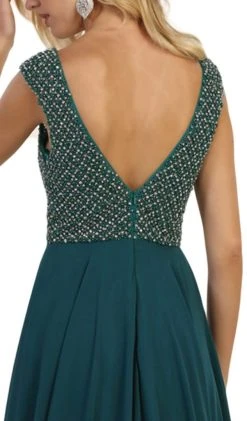 May Queen - RQ7512 Embellished V-neck A-line Dress With Train Formal Gowns 10 May Queen - RQ7512 Embellished V-neck A-line Dress With Train Formal Gowns