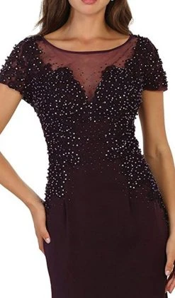Formal Gowns May Queen - RQ7519 Embellished Illusion Bateau Sheath Mother Of The Bride Dress 9 Formal Gowns May Queen - RQ7519 Embellished Illusion Bateau Sheath Mother Of The Bride Dress