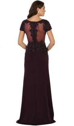 Formal Gowns May Queen - RQ7519 Embellished Illusion Bateau Sheath Mother Of The Bride Dress 10 Formal Gowns May Queen - RQ7519 Embellished Illusion Bateau Sheath Mother Of The Bride Dress
