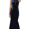 May Queen - RQ7531 Lace Illusion High Neck Sheath Evening Dress 1 May Queen - RQ7531 Lace Illusion High Neck Sheath Evening Dress