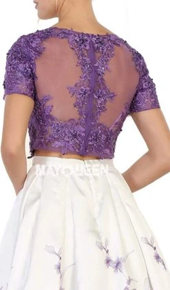 May Queen - RQ7535 Two Piece Embellished Floral Print Evening Ballgown Formal Gowns 11 May Queen - RQ7535 Two Piece Embellished Floral Print Evening Ballgown Formal Gowns