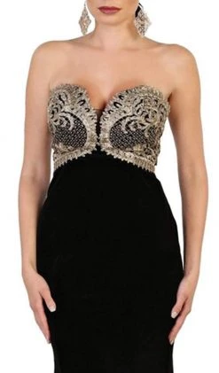 Formal Gowns May Queen - RQ7540 Embroidered Sweetheart Sheath Prom Dress