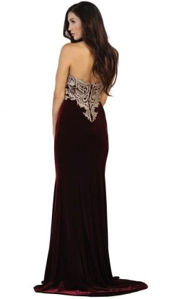 Formal Gowns May Queen - RQ7540 Embroidered Sweetheart Sheath Prom Dress