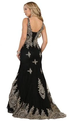 May Queen - RQ7546 Gilded Illusion Scoop Trumpet Dress Formal Gowns 10 May Queen - RQ7546 Gilded Illusion Scoop Trumpet Dress Formal Gowns