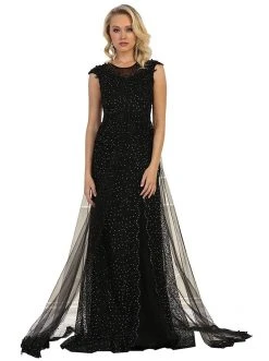 May Queen - RQ7556 Embellished Illusion Jewel Fitted Evening Gown 16 May Queen - RQ7556 Embellished Illusion Jewel Fitted Evening Gown