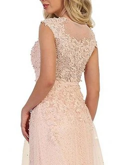 May Queen - RQ7556 Embellished Illusion Jewel Fitted Evening Gown 13 May Queen - RQ7556 Embellished Illusion Jewel Fitted Evening Gown