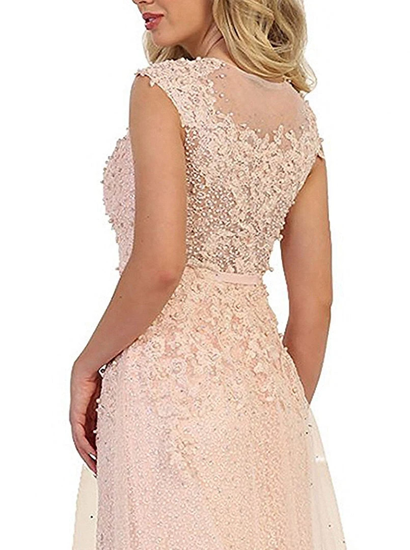 May Queen - RQ7556 Embellished Illusion Jewel Fitted Evening Gown 6 May Queen - RQ7556 Embellished Illusion Jewel Fitted Evening Gown