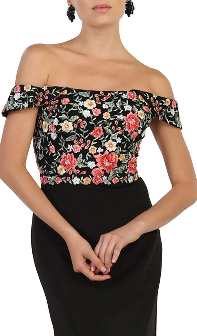 May Queen - RQ7564 Floral Applique Off-Shoulder Fitted Evening Dress Formal Gowns 7 May Queen - RQ7564 Floral Applique Off-Shoulder Fitted Evening Dress Formal Gowns