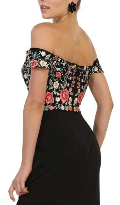 May Queen - RQ7564 Floral Applique Off-Shoulder Fitted Evening Dress Formal Gowns 15 May Queen - RQ7564 Floral Applique Off-Shoulder Fitted Evening Dress Formal Gowns