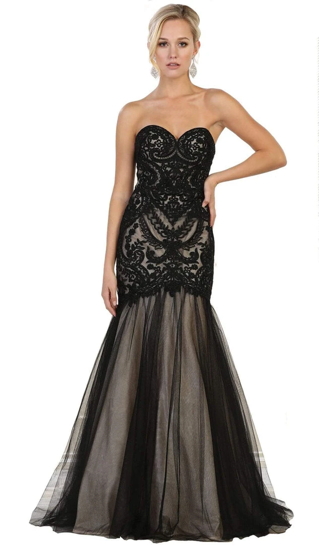 May Queen - RQ7570 Strapless Sweetheart Beaded Mermaid Prom Gown 5 May Queen - RQ7570 Strapless Sweetheart Beaded Mermaid Prom Gown