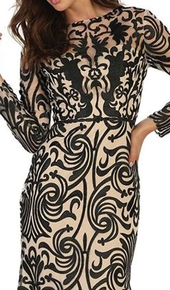 Formal Gowns May Queen - RQ7577 Long Sleeve Embroidered Evening Gown