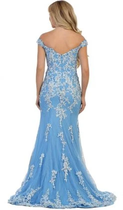 May Queen - RQ7593 Off-Shoulder Bead Embellished Sheath Prom Gown Formal Gowns 11 May Queen - RQ7593 Off-Shoulder Bead Embellished Sheath Prom Gown Formal Gowns