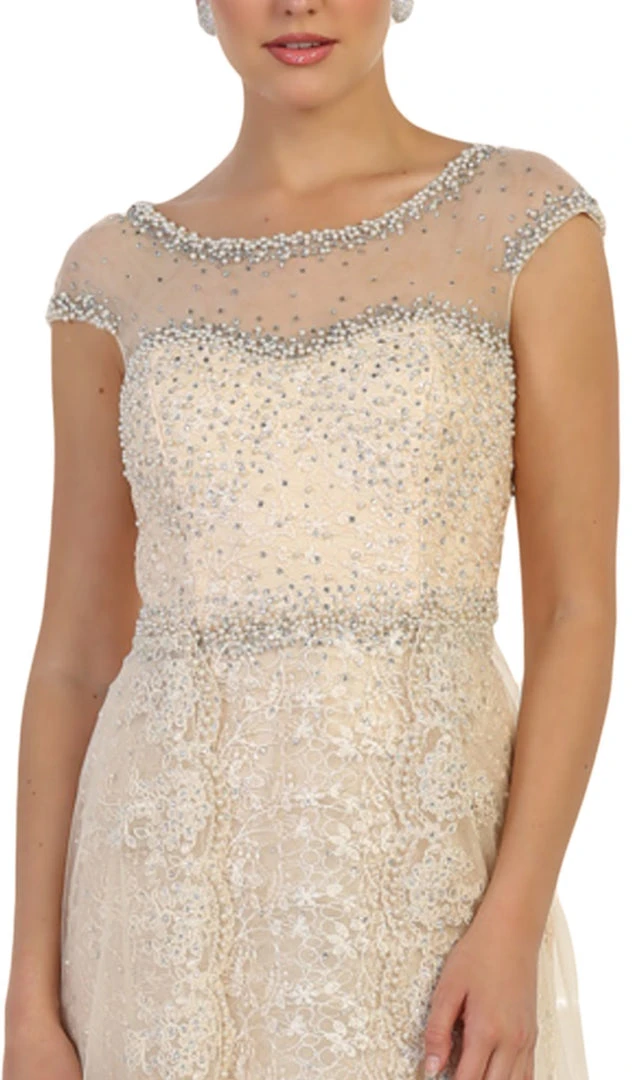 May Queen - RQ7627 Embroidered Bateau A-line Dress Formal Gowns 4 May Queen - RQ7627 Embroidered Bateau A-line Dress Formal Gowns