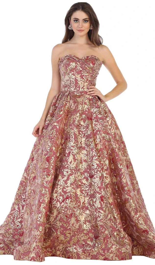 May Queen - RQ7653 Two Tone Strapless Sweetheart Ballgown 3 May Queen - RQ7653 Two Tone Strapless Sweetheart Ballgown